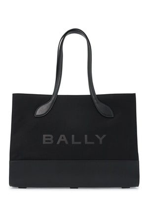 BALLY East/West Nylon & Leather Tote Handbag