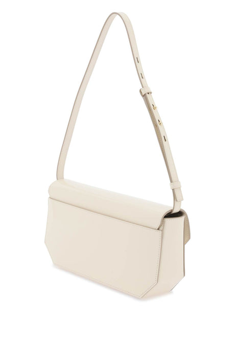 BALLY Leather Shoulder Handbag with Bally Emblem in White for Women