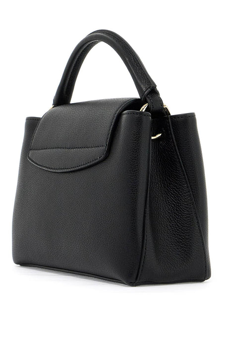 BALLY Elegant Hammered Leather Mini Handbag with Versatile Straps