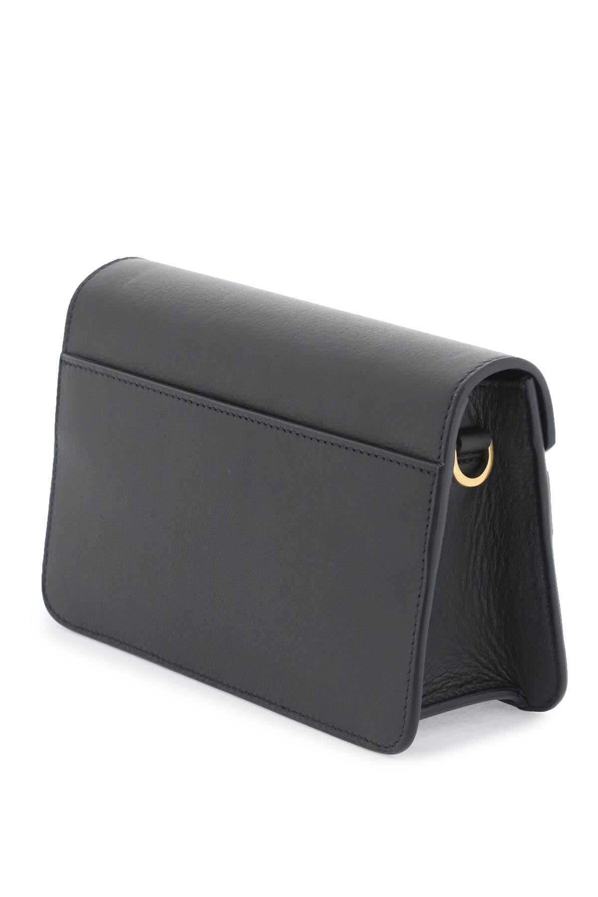 BALLY Designer Grained Leather Crossbody Handbag for Women in Black