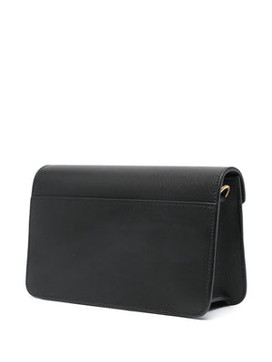 BALLY Luxurious Black Leather Crossbody Handbag for Women - FW23