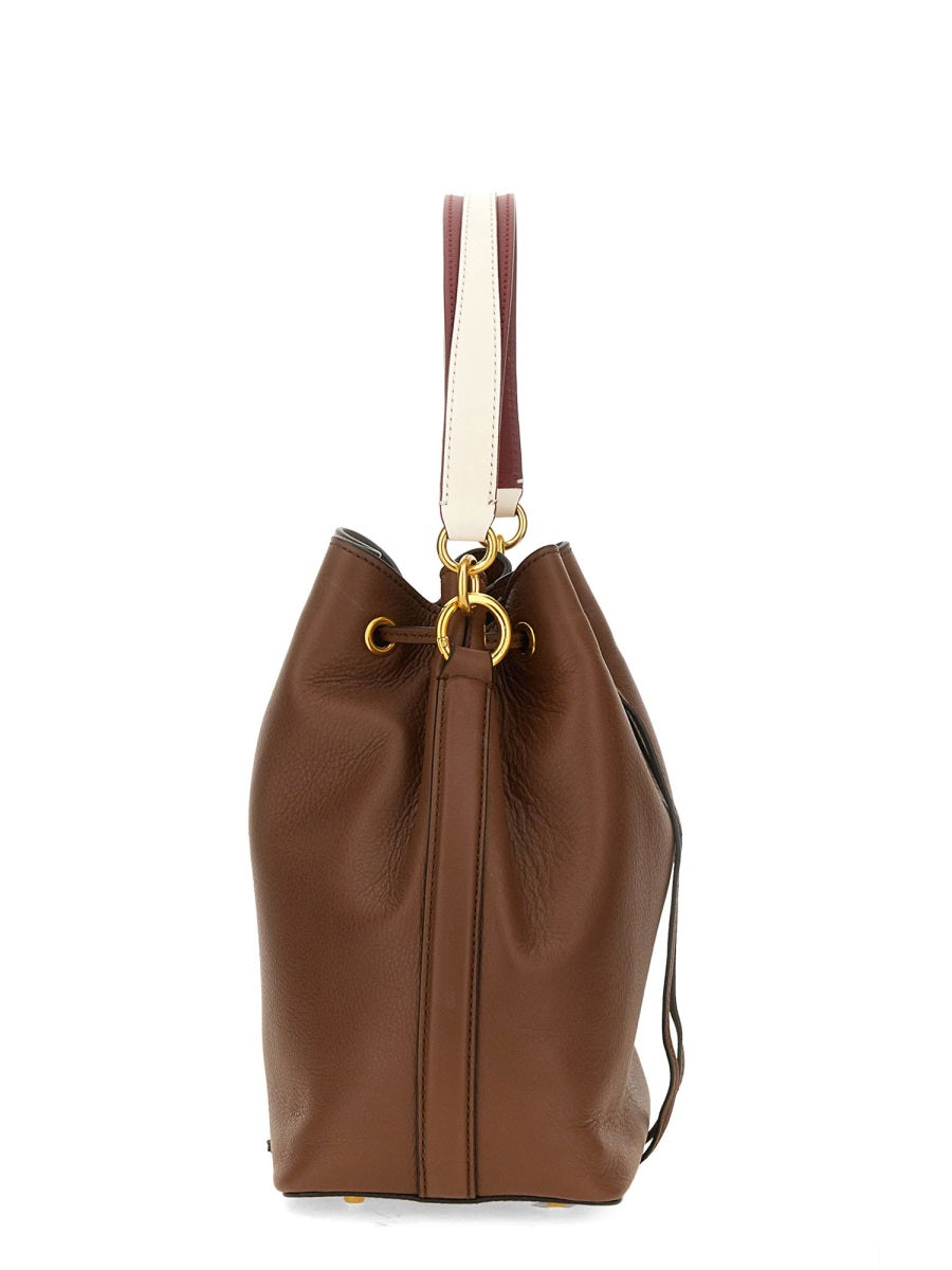 BALLY Elegant Bovine Leather Bucket Handbag