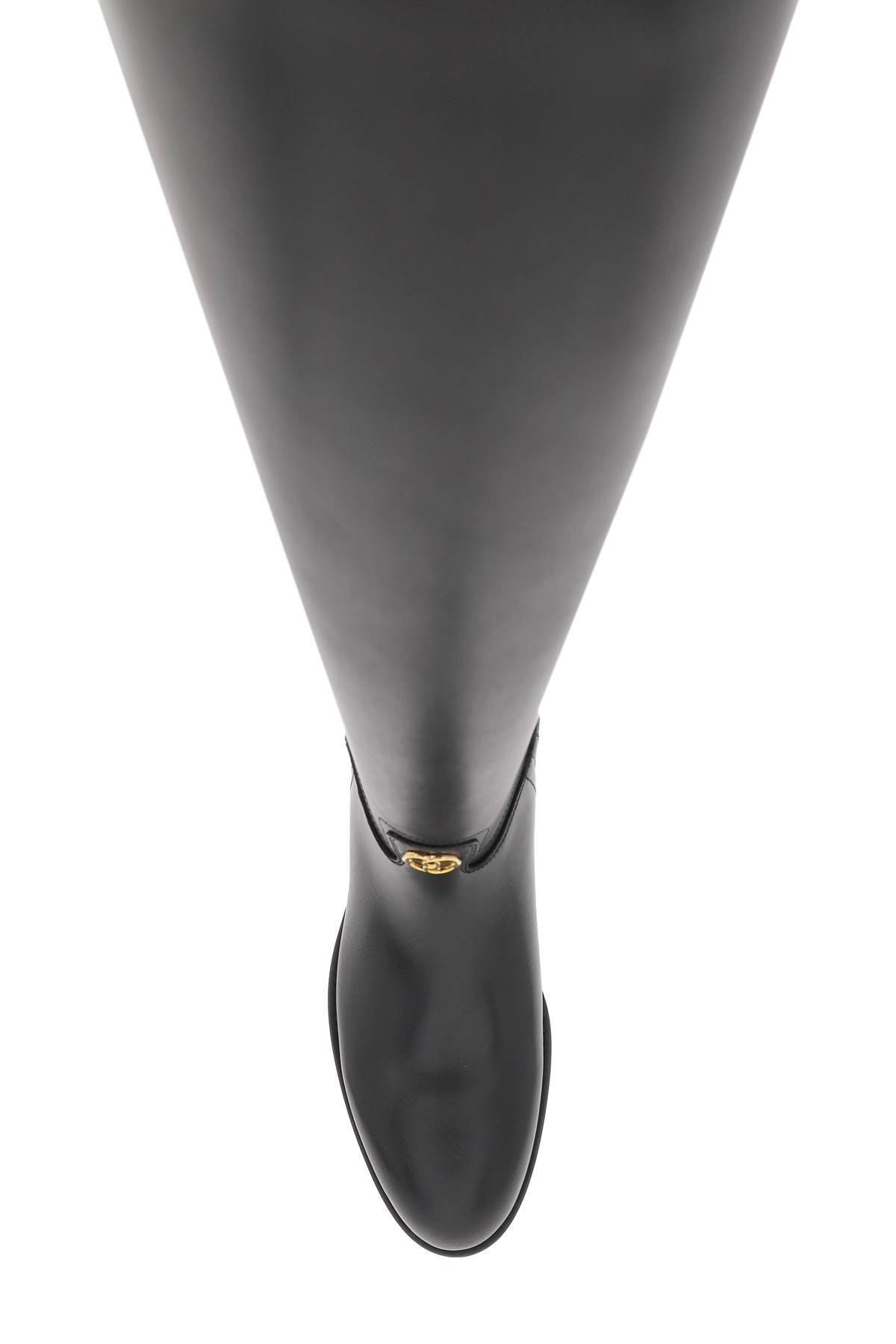 Huntington Boots for Women - Modern Twist on Traditional Riding Boots in Smooth Black Leather