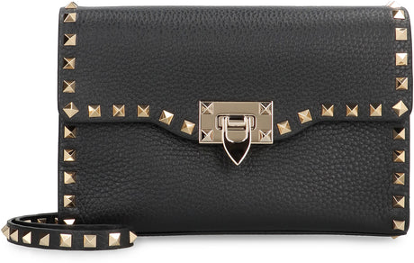 VALENTINO Mini Leather Crossbody Handbag with Decorative Studs