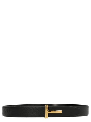 TOM FORD Classic Black Leather Belt for Women