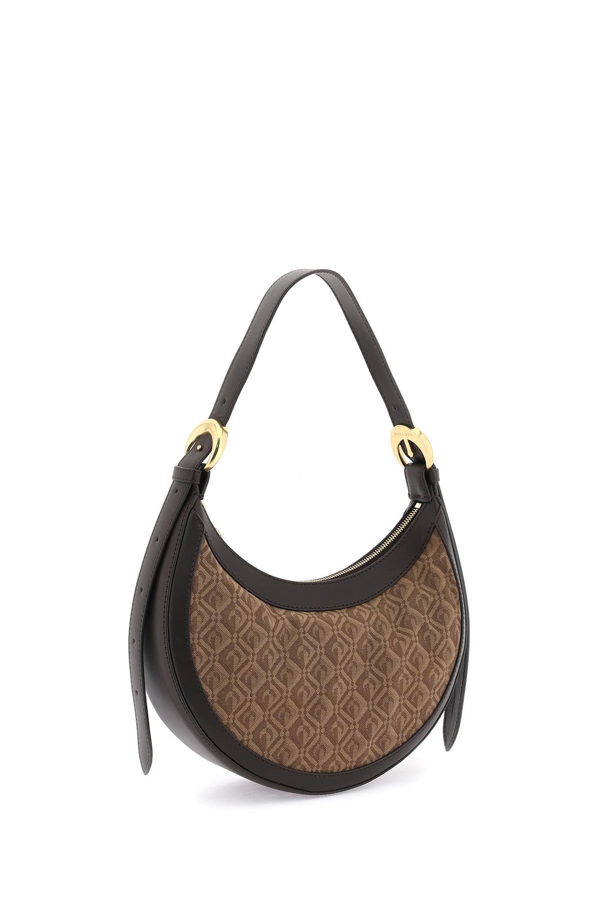 MARINE SERRE Stylish Moon Pattern Brown Shoulder Handbag for Women
