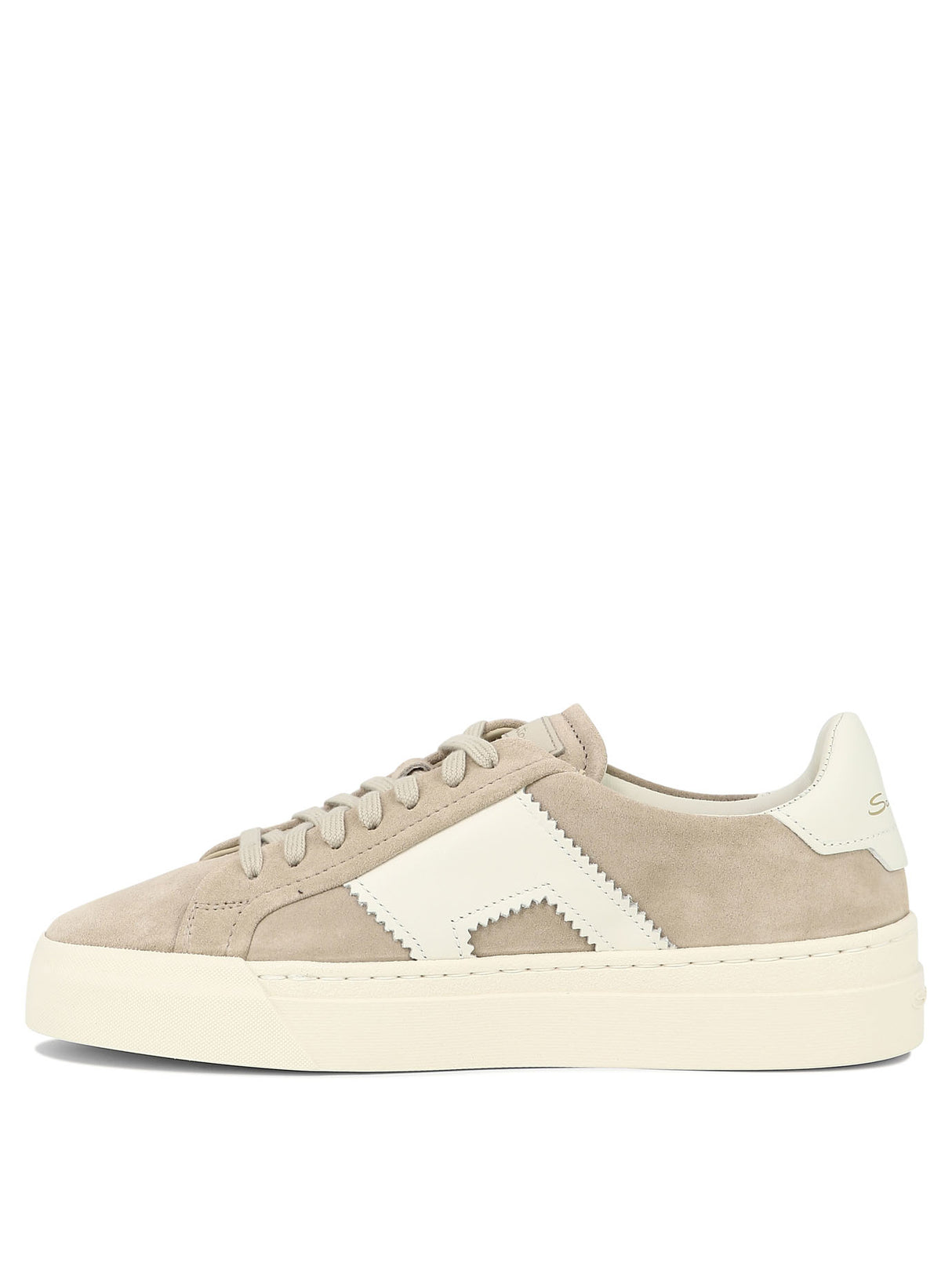 SANTONI Beige Women's Sneakers for 2024 Fashion Season