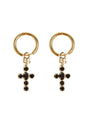 DOLCE & GABBANA Golden Hoop Earring with Cross Design