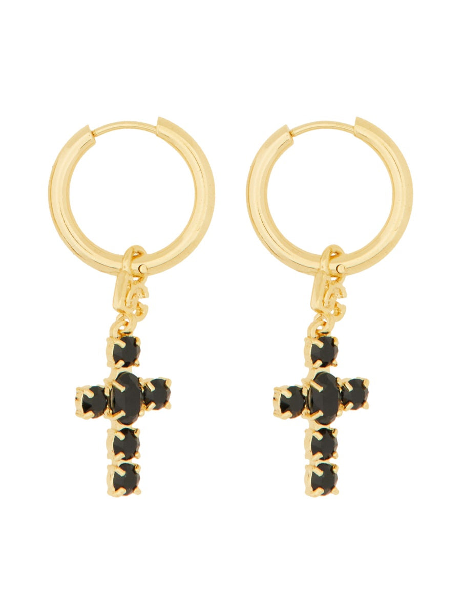 DOLCE & GABBANA Elegant Cross Pendant Earrings for Women