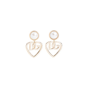 DOLCE & GABBANA Brass and Plexiglass Clip-On Earrings