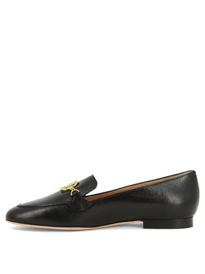 BALLY Embellished Leather Loafers for Women - Black