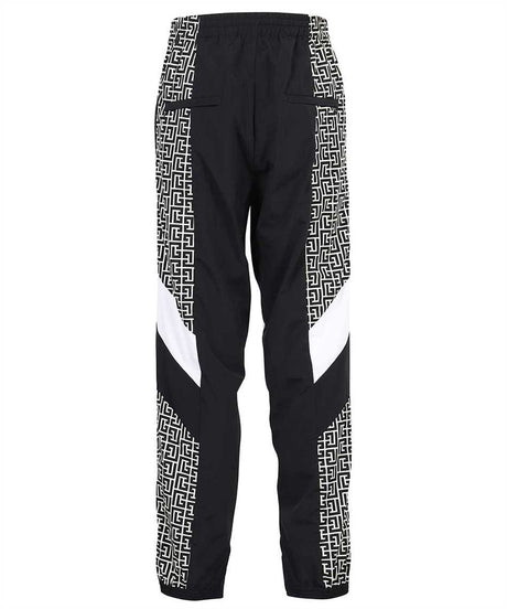 BALMAIN Men's Nylon Track Pants with Contrasting Inserts for SS23