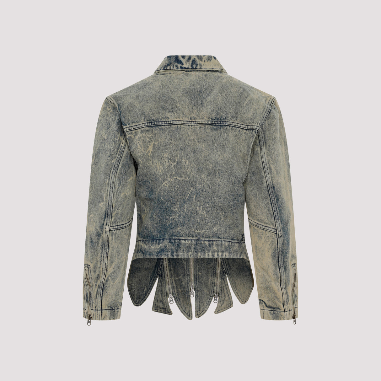 Y/PROJECT Tudor Zip Denim Jacket in Nude & Neutrals for Women | SS23 Collection