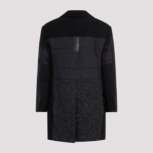 Black Wool Jacket for Men - FW23