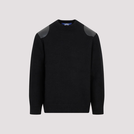 Sweater للرجال بالصوف الأسود لمجموعة FW23