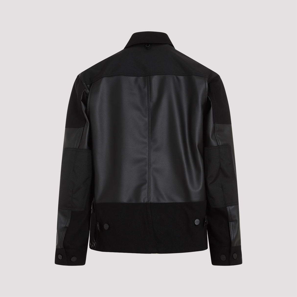 JUNYA WATANABE Black Panelled-Design Jacket for Men | SS24 Outerwear by Famous Designer