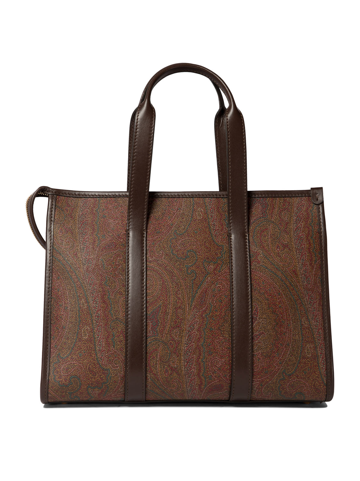 ETRO Paisley Medium Leather Handbag in Brown