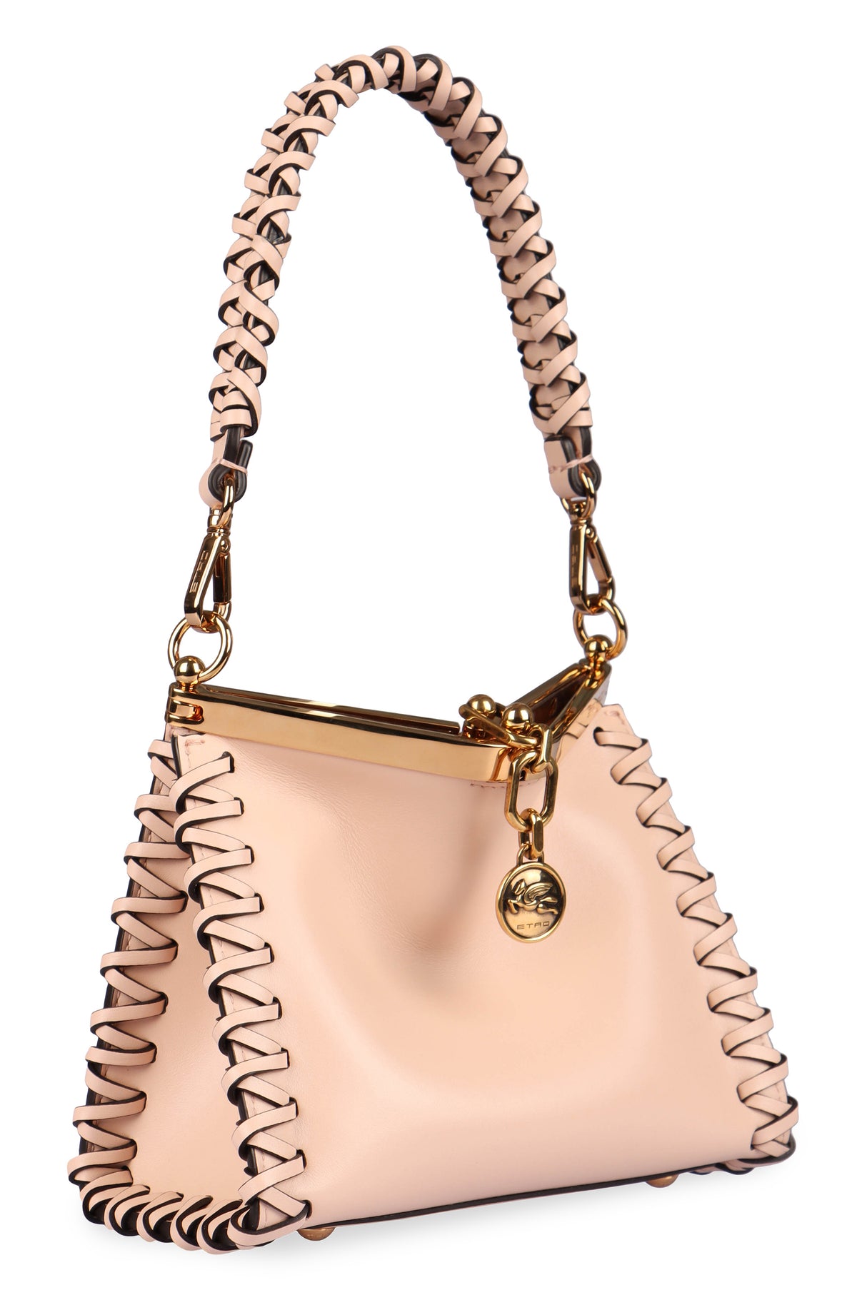 Vela Mini Leather Shoulder Handbag - Smooth Calfskin in Pink