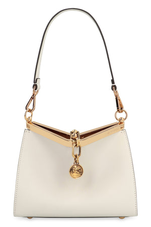 ETRO Chic Beige Mini Leather Shoulder Bag with Gold-Tone Accents - 21x16x9 cm