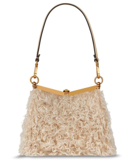 ETRO Chic Beige Leather Detachable Shoulder Strap