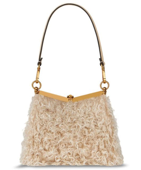 ETRO Chic Beige Leather Detachable Shoulder Strap