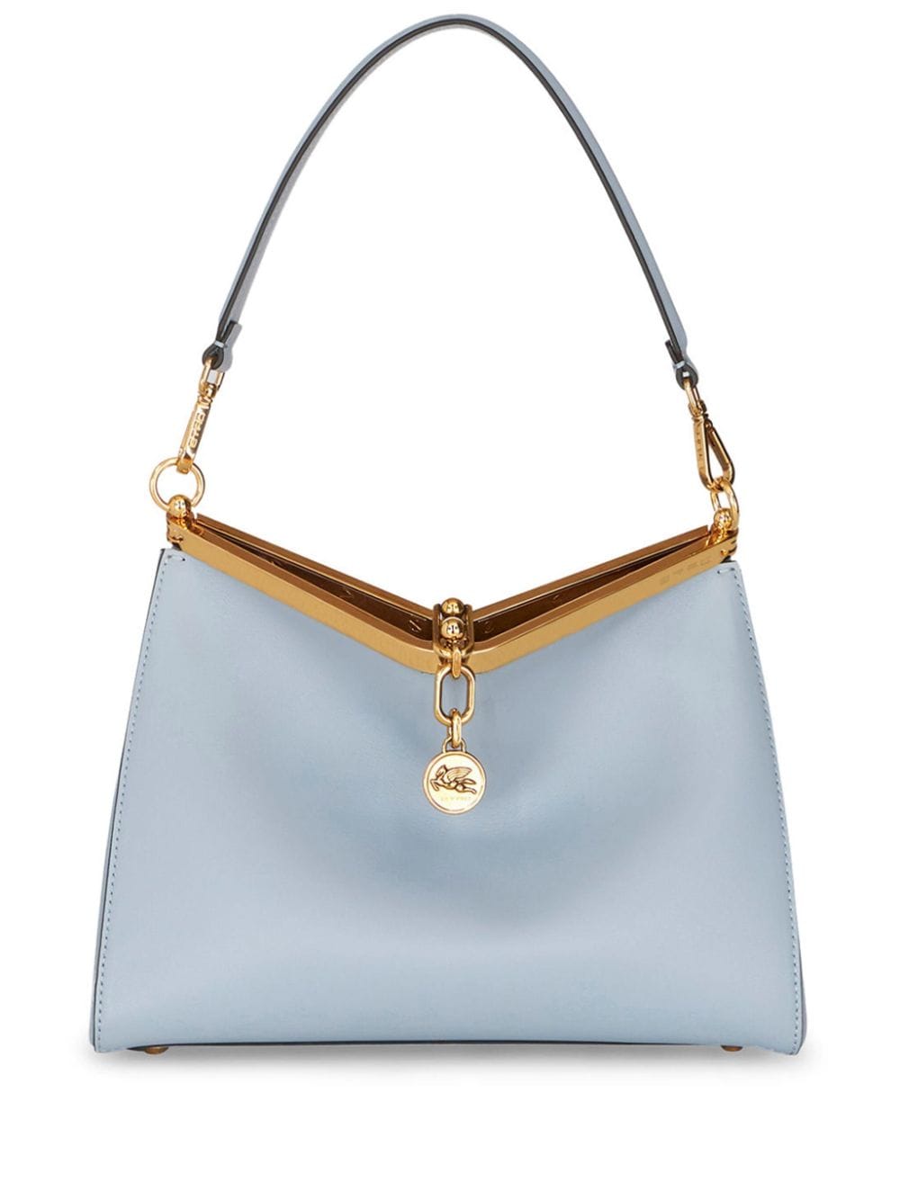 ETRO Blue Leather Pegasus Shoulder Handbag for Women