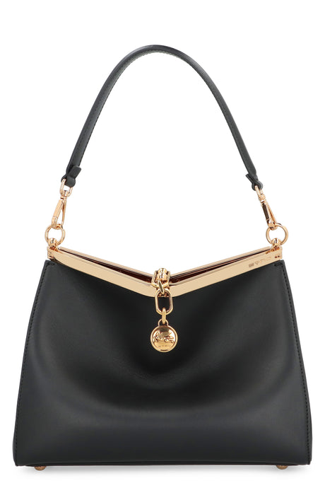 ETRO Black Leather Shoulder Handbag for Women