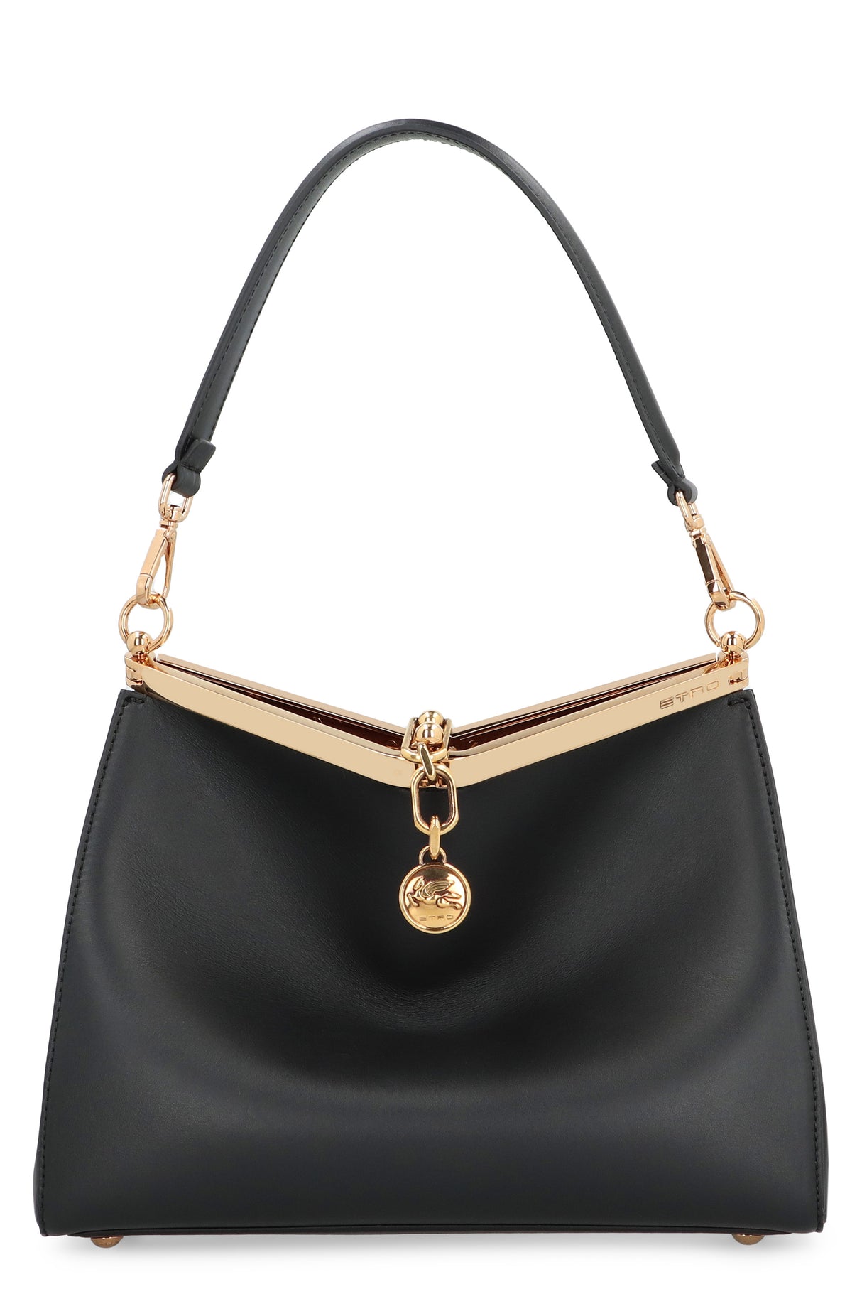 حقيبة كتف جلدية سوداء للنساء - حقيبة يد فاخرة من مصمم مشهور