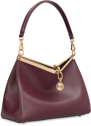 ETRO Luxury Burgundy Leather Mini Shoulder Bag