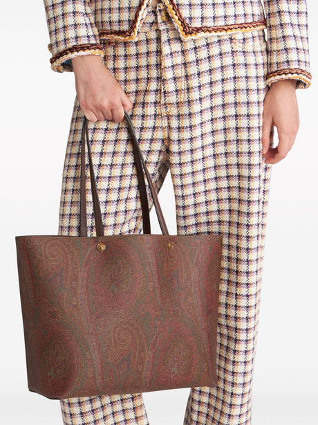 أساسيات الموضة: حقيبة تسوق باللون البني للنساء - مجموعة SS24