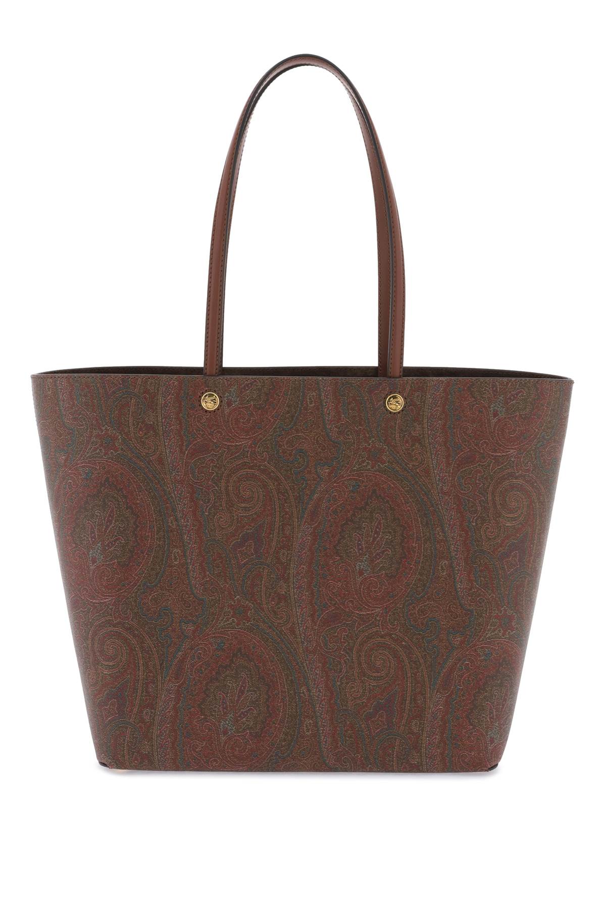 ETRO Essential Paisley Jacquard Large Tote with Leather Accents and Suede Interior, Multicolor