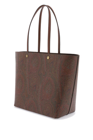 ETRO Essential Paisley Jacquard Large Tote with Leather Accents and Suede Interior, Multicolor