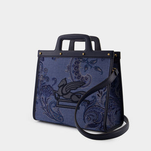 ETRO Chic Blue Shopper Tote