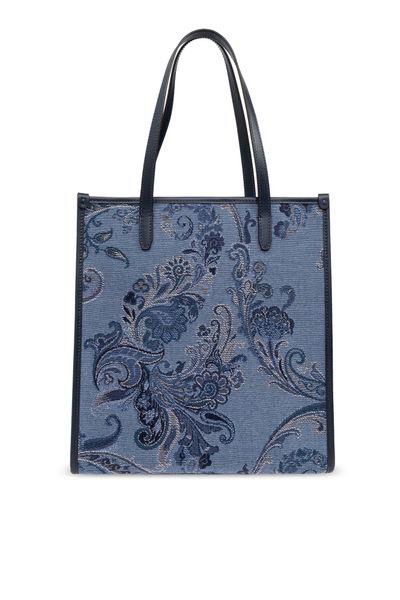 ETRO MEDIUM LOVE TROTTER DENIM Tote Handbag Handbag