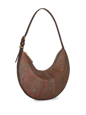 ETRO Essential Mini Hobo Shoulder Bag in Brown