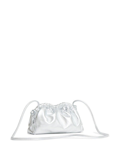 MANSUR GAVRIEL Mini Cloud Clutch in Metallic Silver