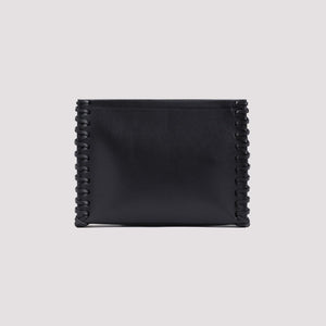 ETRO Classic Black Leather Pouch Handbag for Women