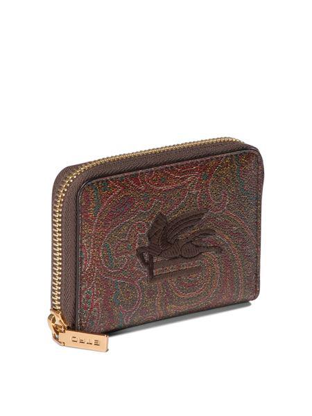 ETRO Paisley Mini Coin Purse with Embroidered Elegance - 10.5x7.5x2 cm