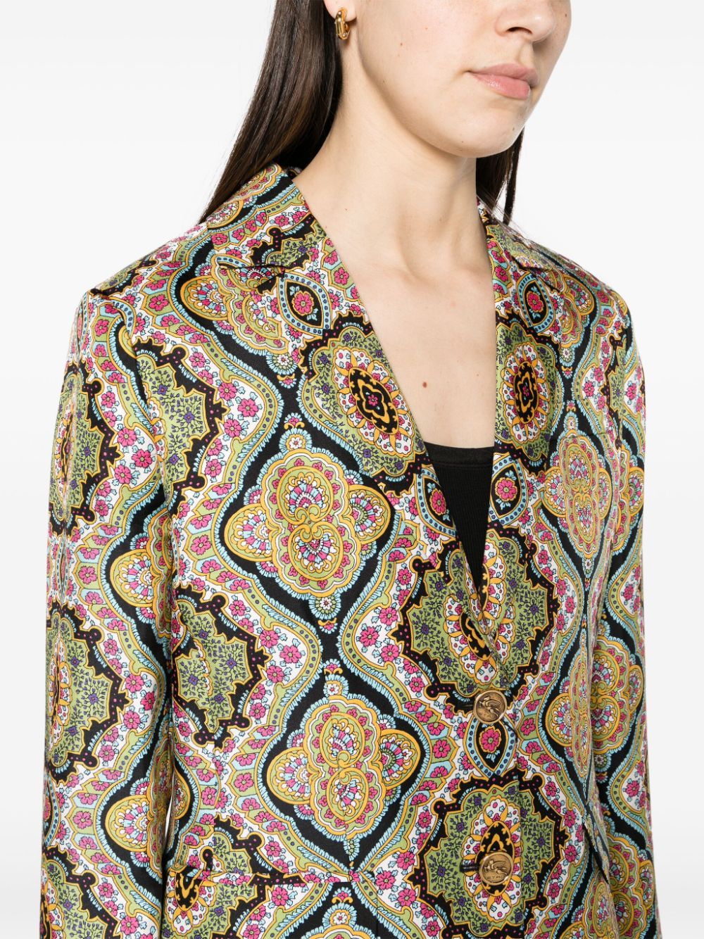 ETRO Floral Print Silk Blazer for Women - SS24 Collection