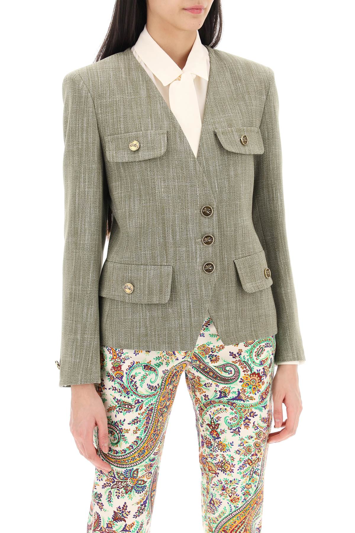 Green Structured Jacket for Women - SS24 Collection