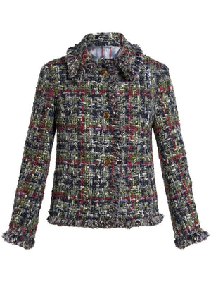 ETRO SHORT GREY MARBLE JACKET