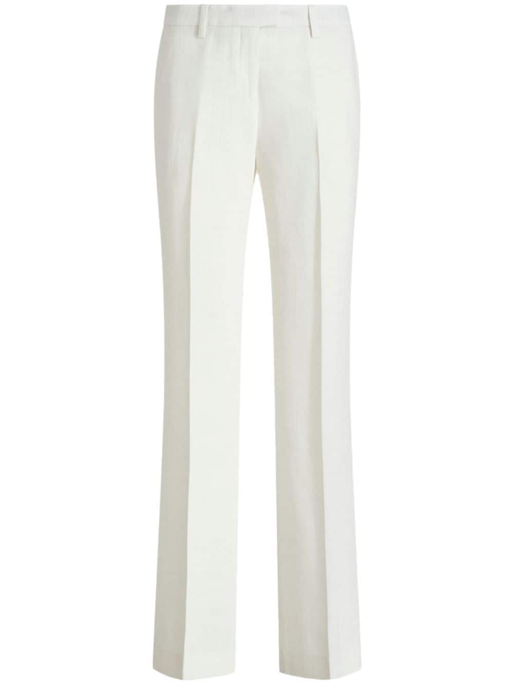 ETRO Elegant White Straight Leg Pants for Women