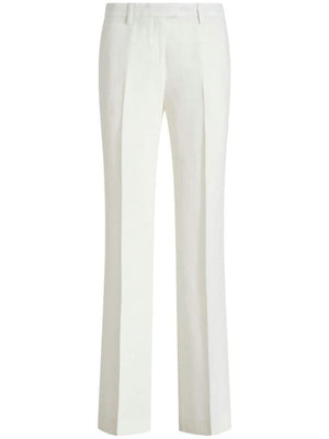 ETRO Elegant White Straight Leg Pants for Women