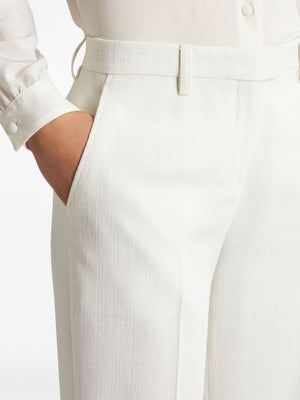 ETRO Elegant White Straight Leg Pants for Women