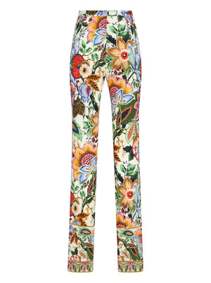 ETRO Multicolor Straight Pants for Women - 24SS season