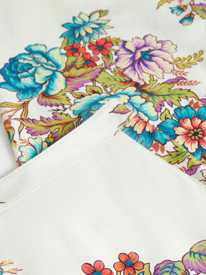 ETRO Women's Floral Print White Pants for SS24