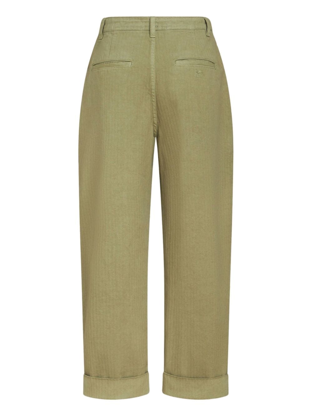 ETRO Green Cotton Pants for Women - Spring/Summer 2024 Collection