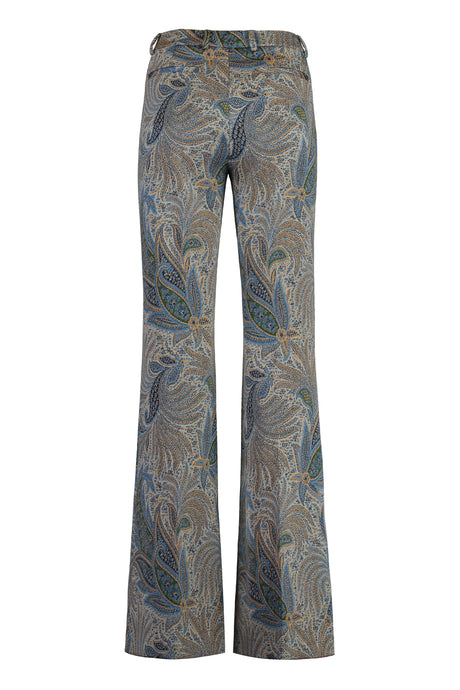 ETRO Flared Trousers with Paisley Motif