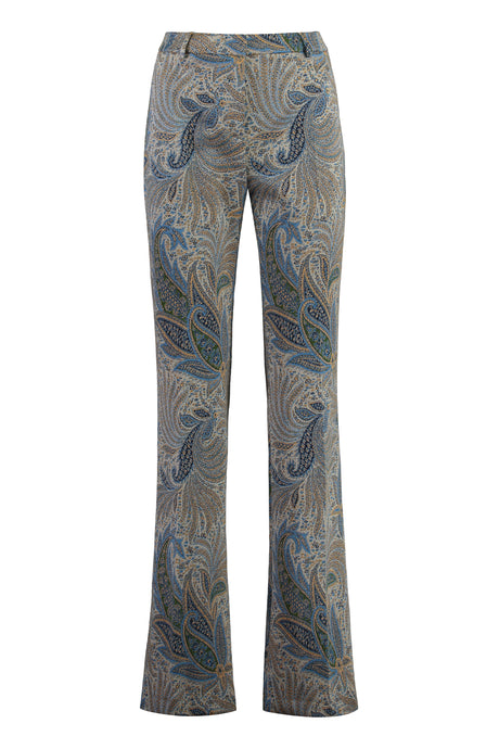 ETRO Flared Trousers with Paisley Motif