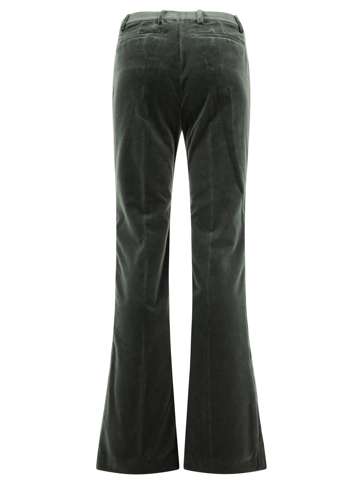 ETRO Chic Grey Velvet Slim-Fit Trousers